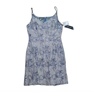 Silver and White Spaghetti Strap Mini Sundress